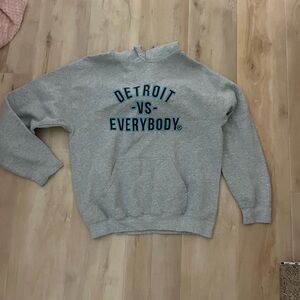 Detroit Vs Everybody Gray Crewneck Sweatshirt